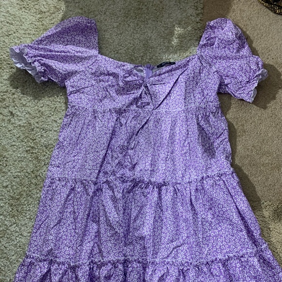 Purple Floral Dress - Picture 2 of 3